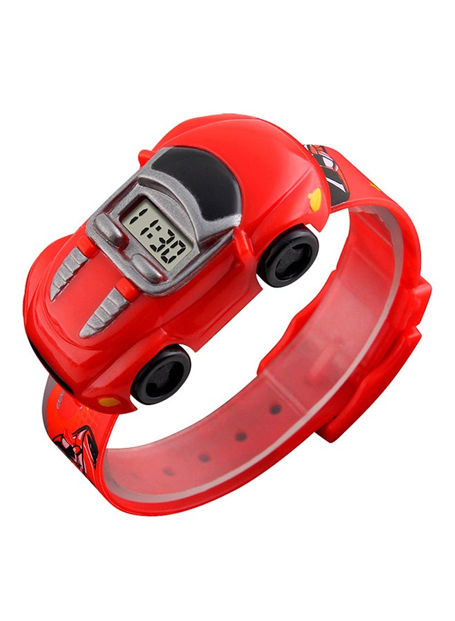 Boys' Plastic Digital Wrist Watch 1241 - 28 mm - Red